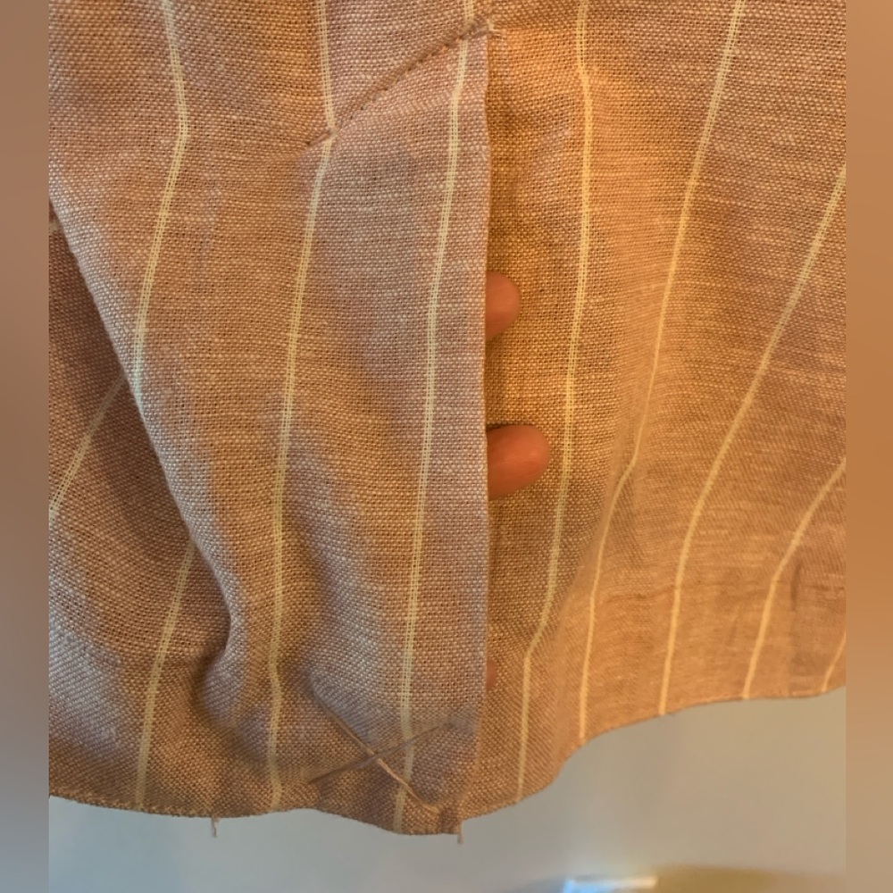 Linen Blend Dusty Rose Pinstripe Oversized Blazer - Picture 7 of 8